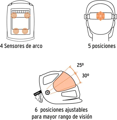 Miniatura 4 de Soldadura de máscara digital, sombra 9 a 13, Truper Expert