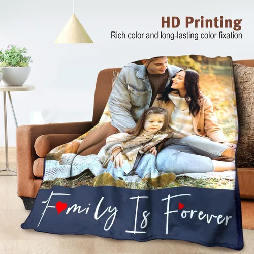 Miniatura 4 de Manta personalizada con texto fotográfico, manta personalizada con imágenes para adultos, manta personalizada con mis propias fotos, manta 1 foto-1