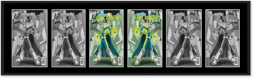 Miniatura 21 de Marco de cómic blanco mate para cómics publicado entre 1938 y 1955 (marco de madera maciza de cómic de la edad dorada) hecho para mostrar 4 cómics