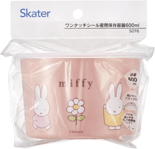 Miniatura 5 de Skater SOT6-A One-Touch Seal Container, Small, 20.3 fl oz (600 ml), Airtight Container, Storage Container, Miffy