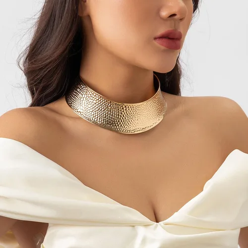 Miniatura 3 de Collar grueso de oro con capas de abejas punk, collar de cadena con babero de moda, joyería estética para mujeres y niñas