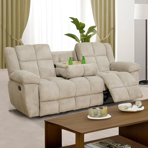 Miniatura 28 de Juego de sofá reclinable para muebles de sala de estar, juego de sofá y silla reclinable de pana verde, tela manual, sofá reclinable de 3 plazas