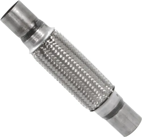 Miniatura 14 de Tubo Flexible de Escape con Entrada de 1.75 pulgadas, ID x 4 de Longitud Tubo Flexible, Acero Inoxidable Doble Trenza Resistente Tipo Universal Tubo