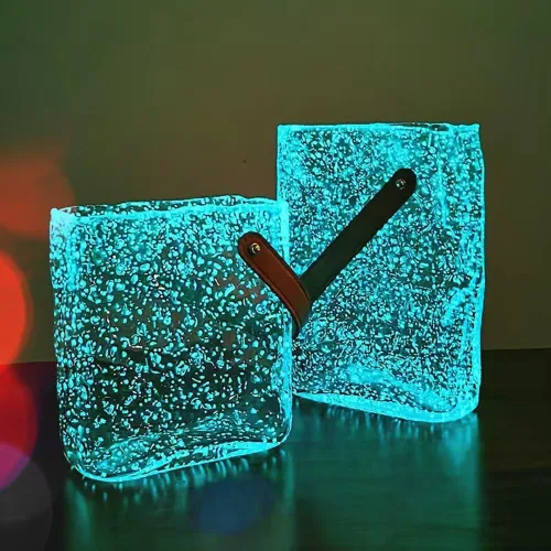 Miniatura 5 de Jarrones luminosos de cristal hechos a mano, adornos de escritorio, estación de propagación, soporte para plantas para decoración del hogar y boda