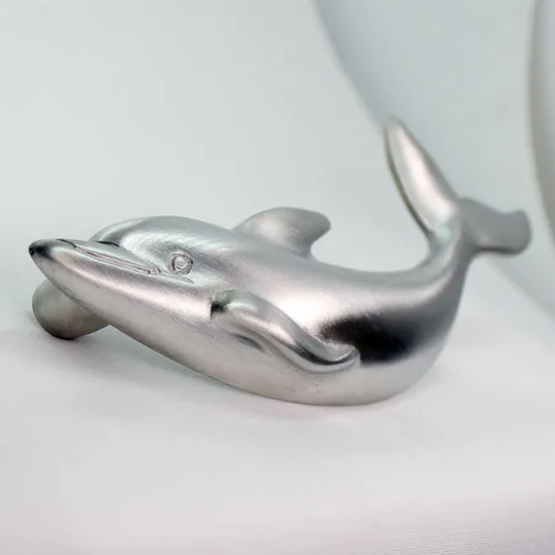 Miniatura 4 de Costello Coastal - Tirador de cajón Dolphin (orientado a la izquierda) Colección de herrajes de peltre