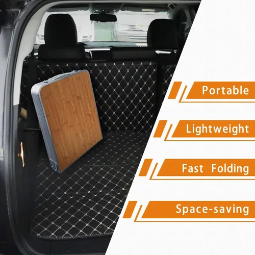 Miniatura 6 de CampLand - Mesa plegable de aluminio para exteriores, ligera, de altura ajustable con organizador de almacenamiento para barbacoa, fiesta, camping