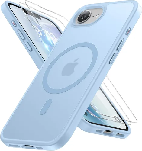 Miniatura 23 de Miracase Funda diseñada para iPhone SE 2022/SE 2020/7/8, funda multicolor de silicona a prueba de golpes (rojo)