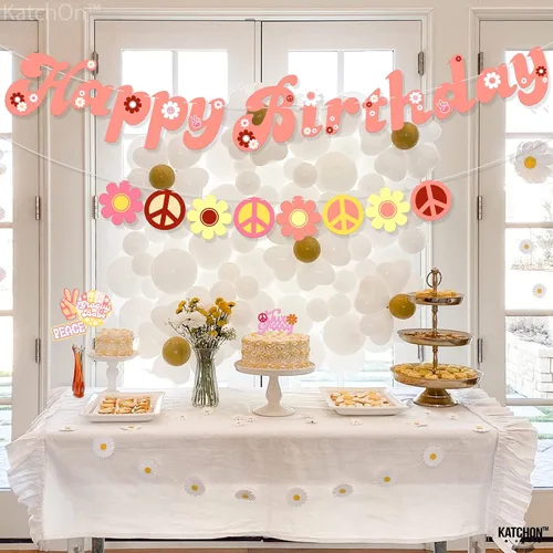 Miniatura 9 de KatchOn, Groovy - Cartel de feliz cumpleaños, grande, de 10 pies, sin bricolaje, dos geniales carteles de cumpleaños para decoraciones de fiesta