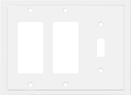 Miniatura 81 de Henne Bery Placa decorativa de pared con borde moderno, tapa de tomacorriente para cubrir enchufe, aleación de zinc maciza duradera