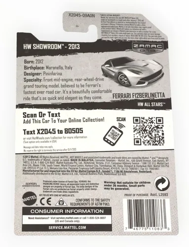 Miniatura 2 de Hot Wheels Zamac Ferrari F12 Berlinetta, HW Showroom 174/250