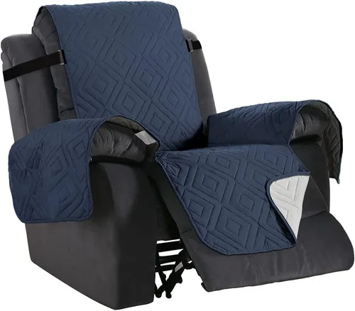 Miniatura 33 de H.VERSAILTEX Funda reversible para silla, protector de muebles antideslizante, resistente al agua, con correas elásticas de 2 pulgadas