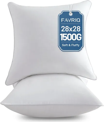 Miniatura 18 de FAVRIQ Juego de 2 rellenos de almohada de 12 x 20 pulgadas (juego de 2), rellenos de almohada rectangulares para interior de sofá con funda
