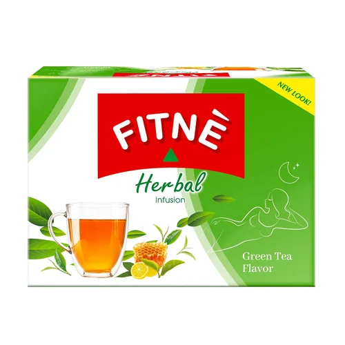 FITNÈ Té verde a base de hierbas miel limón con infusión de Garcinia Senna suave desintoxicación limpia alto antioxidante sin calorías edulcorante