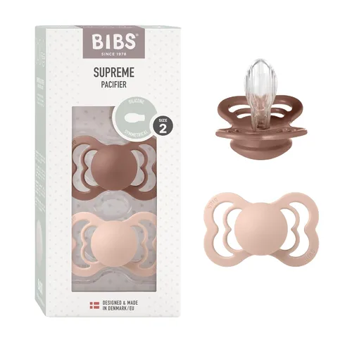 Miniatura 15 de BIBS Supreme Chupete para Bebé Paquete de 2 Hecho en Dinamarca Chupete Tranquilizador Sin BPA, Pezón Simétrico. Silicona, Talla 1 (0-6 Meses)