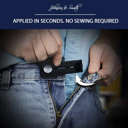 Miniatura 2 de Johnson & Smith Extensores de cintura de pantalones elásticos (paquete de 6), expansores de cintura ajustables para hombres y mujeres, conjunto