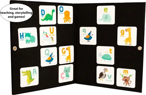 Miniatura 5 de Tablero de franela de fieltro plegable – Libro silencioso, tablero de fieltro independiente de 14 x 23 pulgadas para niños pequeños