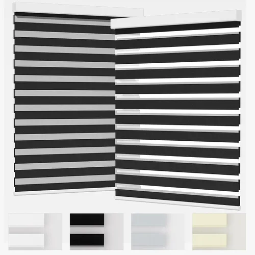 Miniatura 19 de MYshade Persianas enrollables de cebra opacas (85 %) con cordón para ventanas interiores, persianas de doble capa beige para dormitorio, baño, sala