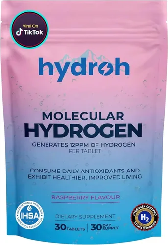Tabletas de agua de hidrógeno, tabletas de hidrógeno molecular para agua potable, rico en antioxidantes, apoya la energía y la salud del cerebro -