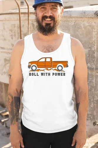 Miniatura 118 de Tee Hunt Camisetas gráficas y camisetas sin mangas para hombre Roll with Power Pickup Truck