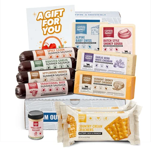 Miniatura 10 de Deli Direct Wisconsin Paquete de regalo variado de quesos y salchichas