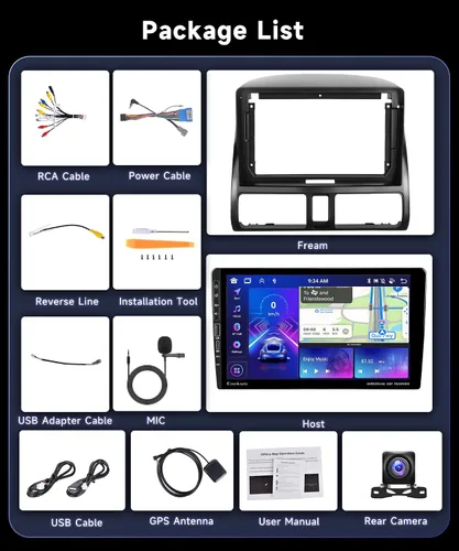 Miniatura 8 de Radio de coche 8Core 4G 64G para Honda CRV 2002-2006 estéreo con pantalla táctil de 9 pulgadas 1280 x 720P, Bluetooth 5.0/WiFi/Carplay
