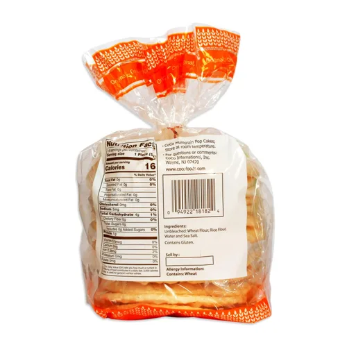 Miniatura 4 de COCO LITE ORIGINAL - Paquete de 4 pasteles de arroz reventados, sin OMG, galletas de arroz ligeras y aireadas, patatas fritas de arroz multigrano