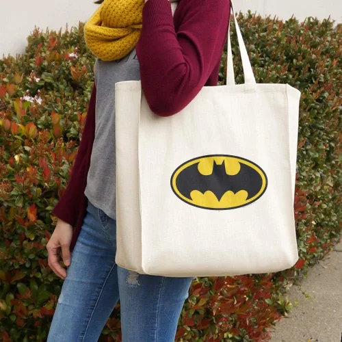 Miniatura 2 de Batman Classic Bat Shield Logo Comestibles Bolsa de viaje reutilizable, Multi, Grande