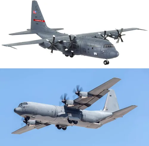 Miniatura 5 de HANGHANG 1/200 Modelo Militar Avión C-130 Aleación Avión Modelo Modelo Avión Modelo Avión para Colecciones y Exhibiciones