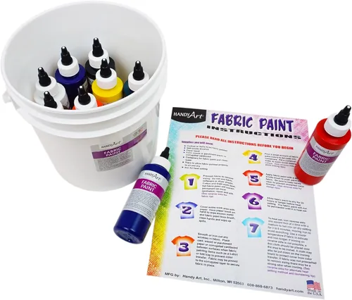 Miniatura 3 de Handy Art 9 colores - Kit de pintura de tela de 4 onzas, surtido, paquete