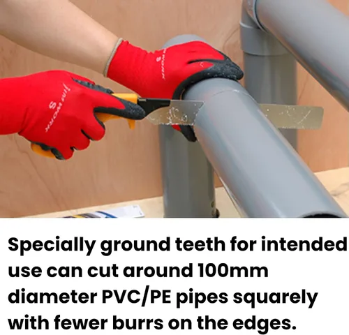 Miniatura 3 de Z-saw Sierra de tubo de PVC, sierra de tracción japonesa para tubos de PVC y PE, placas de plástico y acrílico, hoja reemplazable (PVC240)