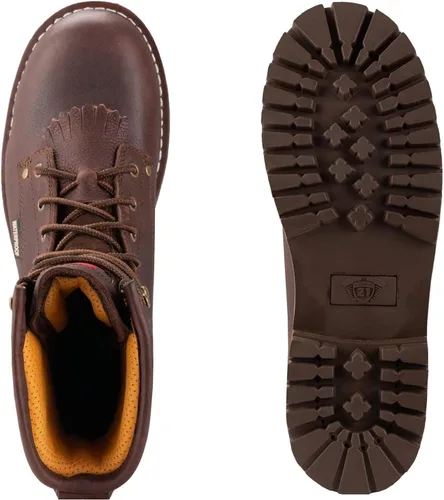 Miniatura 6 de SUREWAY Men's 8" Waterproof Steel-Toe Logger Work Boot,Superior Oil/Slip Resistant,Thicker Full Grain Leather,Wedge Rubber Sole,EH Rated