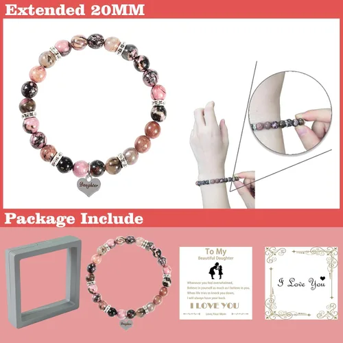 Miniatura 4 de Junyovin Pulsera de regalo para mujeres, mamá, esposa, hermana, novia, hija, cumpleaños, Acción de Gracias, Navidad, Año Nuevo, Día de la Madre, San