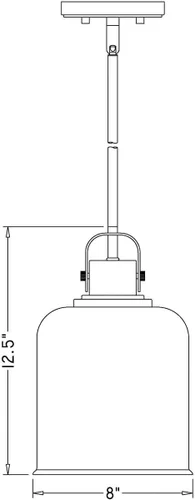 Miniatura 8 de Z-Lite 340P8-CH Kinsley Colgante 1 luz 100 vatios, cromo