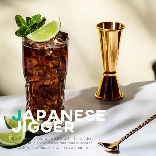 Miniatura 6 de Homestia 2 piezas de doble jigger y jigger de cóctel de acero inoxidable de 1 oz 2 onzas, herramientas de medición de alchohol, jigger japonés