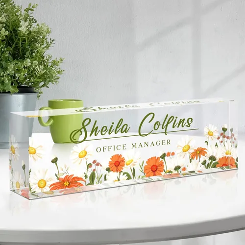 Miniatura 8 de Placa de nombre personalizada para escritorio, regalos de agradecimiento para empleados, placa de nombre de escritorio acrílica personalizada