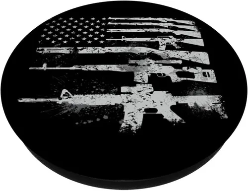 Miniatura 2 de Bandera de Estados Unidos armas rifles 2A Enmienda regalo de Navidad – PopSockets Grip y soporte para teléfonos y tabletas
