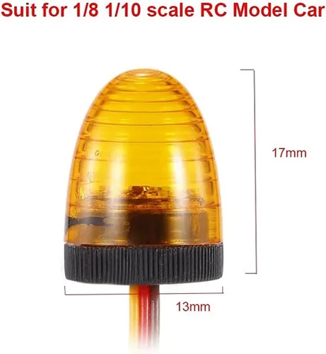 Miniatura 3 de Paquete de 2 luces LED circulares ultra brillantes de policía, lámpara estroboscópica giratoria y alarmante, 5 modos, compatible con 1/8 1/10 1/14