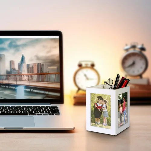 Miniatura 3 de Portarretratos de 3.5 x 5 pulgadas, almacenamiento para 4 imágenes, jarrón multiusos para fotos, centro de mesa con soporte para flores, regalo