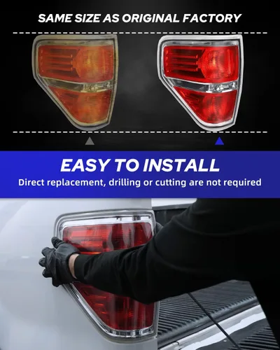 Miniatura 6 de AUTOONE F150 - Conjunto de luces traseras de repuesto para Ford F-150 2009 2010 2011 2012 2013 2014 Ford F-150 lado del conductor (LH)