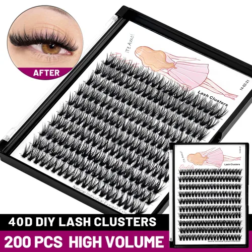 Miniatura 4 de Pestañas postizas individuales de 0.07 a 0.86 pulgadas a elegir 20D/40D/60D/80D/100D, grosor de 0.003 in, rizo D, extensiones de pestañas de ojos 3D