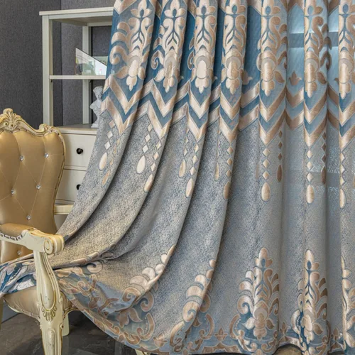 Miniatura 14 de VOGOL Cortinas/Cortinajes/Paneles/Tratamientos Personalizados Simples de Chenilla Jacquard Opacas Elegancia para Ventana para Dormitorio Sala