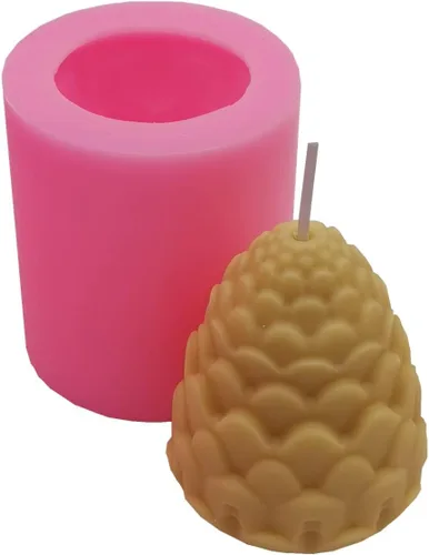 Miniatura 5 de El molde de artesanía de vela de cono de pino de Navidad se utiliza para moldes de jabón hecho a mano, molde de pastel de mousse, molde de silicona
