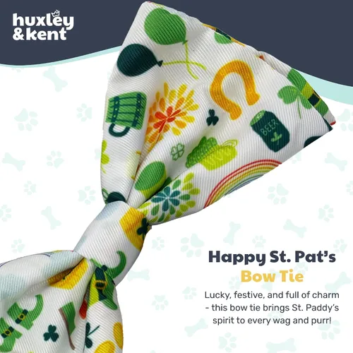 Miniatura 2 de Huxley & Kent Pajarita para mascotas para perros y gatos – Accesorio ajustable para el día de San Patricio – Lindo y cómodo para vacaciones