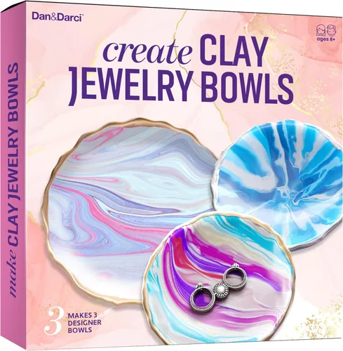 Dan&Darci Craft 'n Clay - Kit de Fabricación de Joyería y Arcilla para Niños de 8 a 14 Años - Mejores Kits de Artes y Manualidades DIY - Regalos de