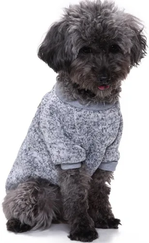Miniatura 15 de Suéter de punto clásico para perros y mascotas, cálido para invierno, abrigo para mascotas, suéter suave para perros pequeños (XS, marrón)
