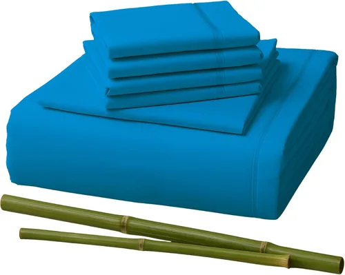 Miniatura 45 de Sacred Thread Sábanas de rayón derivado de bambú tamaño individual, sábanas refrescantes de bolsillo profundo de 18 pulgadas para personas que