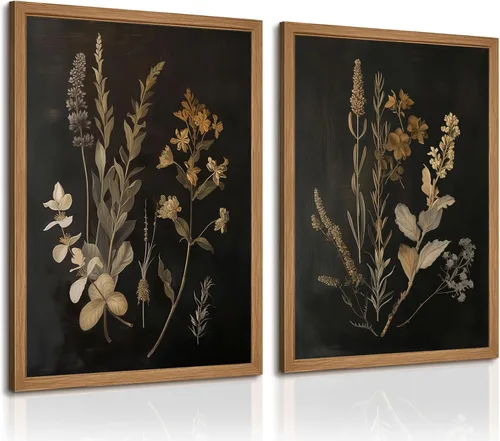 Miniatura 8 de Arte de pared botánico vintage, lienzo floral antiguo, arte de pared, impresiones de flores neutrales, póster vintage de granja, pintura para sala