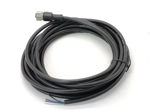 Miniatura 44 de Elecbee Cable M12 A-Code Conector recto de cabeza hembra individual Cable eléctrico de enchufe de aviación (cable de 12 pines 1M/3.3 pies)