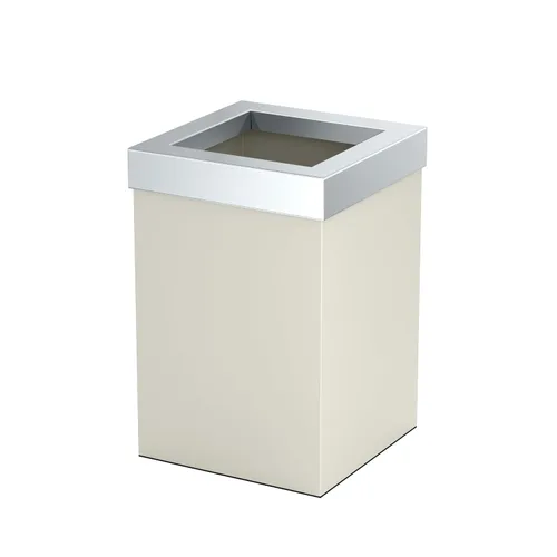 Miniatura 16 de Gatco Papelera Moderna Cuadrada, Combo Negro Mate y Latón Cepillado - Papelera de Acero Inoxidable con Tapa Extraíble, Resistente a Fugas, Capacidad