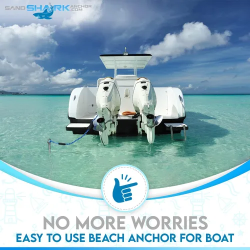 Miniatura 4 de SandShark Anclaje para barco de la serie Lite, poste de anclaje de aguas poco profundas, anclaje de moto acuática, anclaje de kayak, accesorios